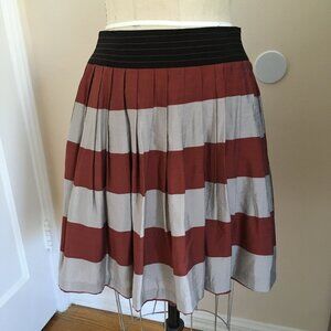 Anthropologie Corey Lynn Calter gray and brown stripe skirt size 4